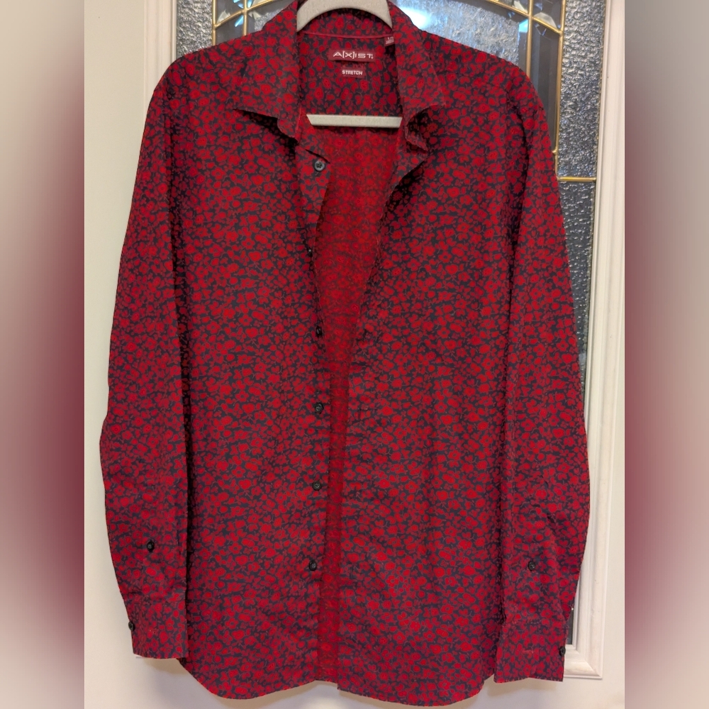 Axist Red and Black Floral Shirt